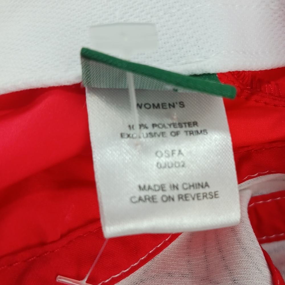 NWOT L.L.Bean Hat. Red & White Baseball-Style Cap with Topographic Map Design. - Picture 3 of 9